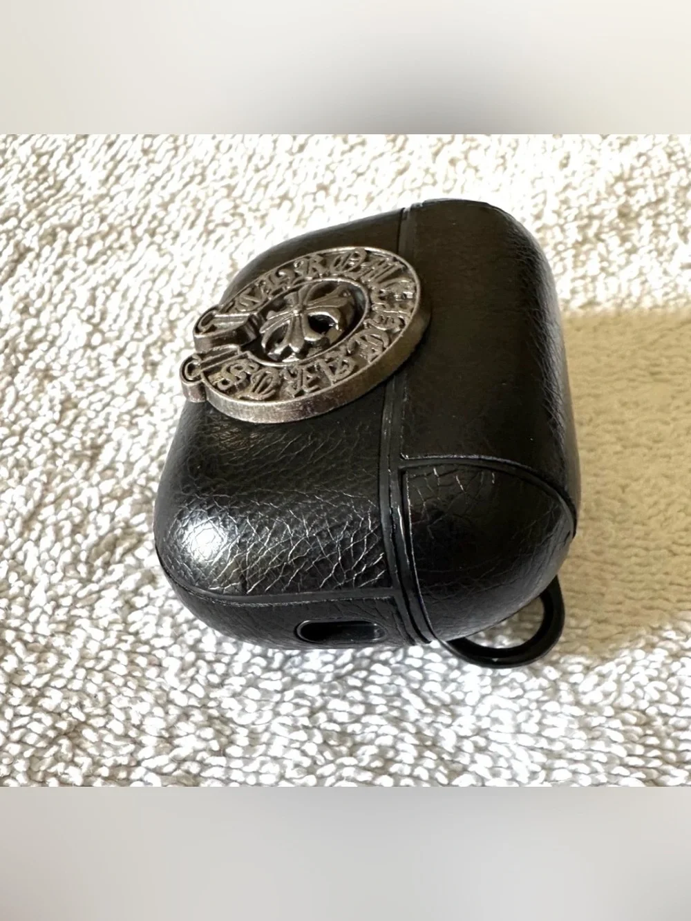 AirPods PRO 2 case with S Clip in the style of Chrome Hearts